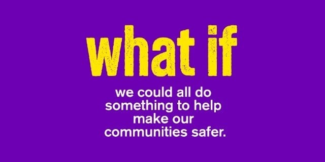 Halloween and Bonfire season safety campaign graphic encouraging everyone to help make communities safer.