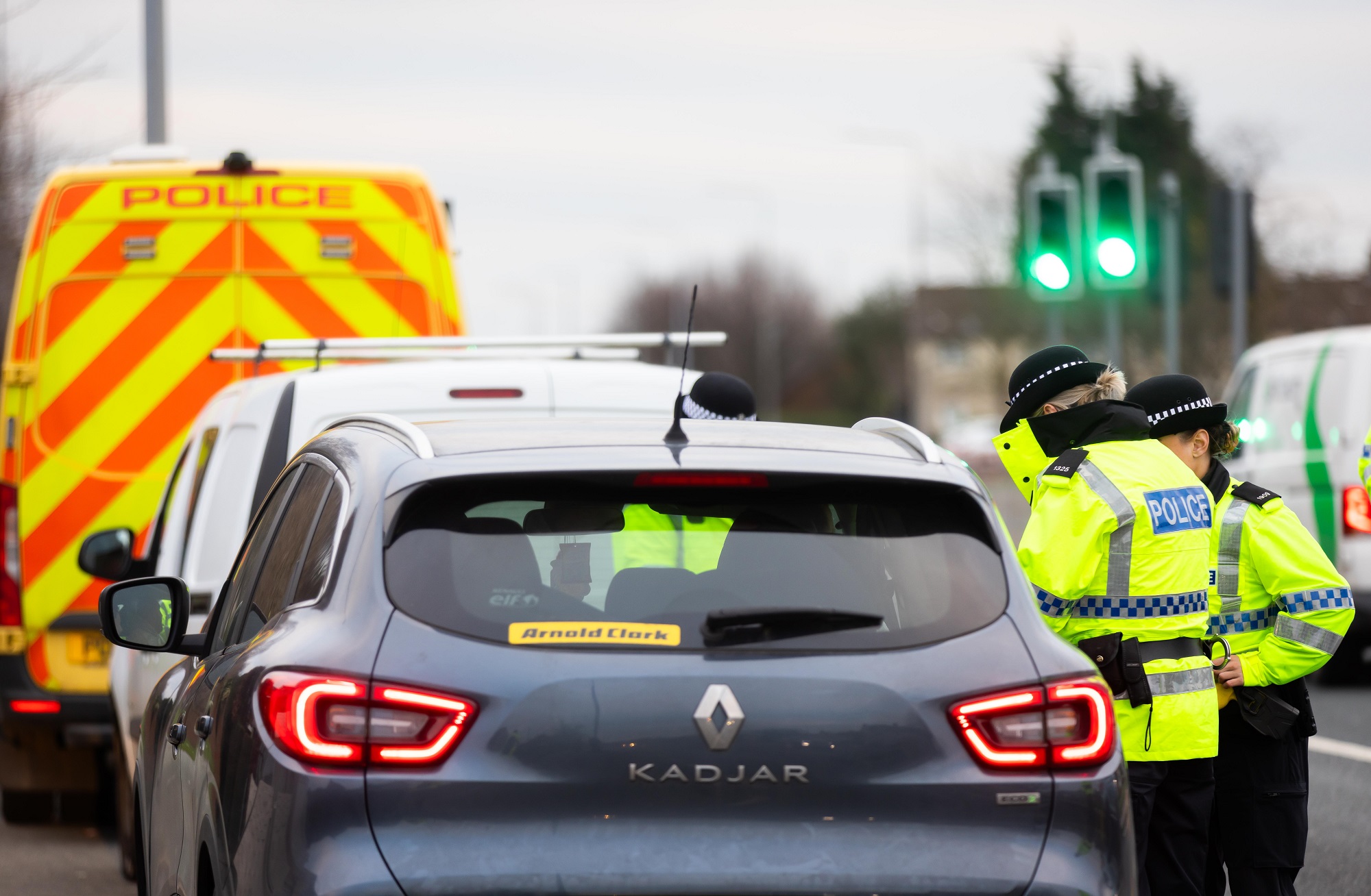 A CAR BEING PULLED OVER IN KNOWSLEY