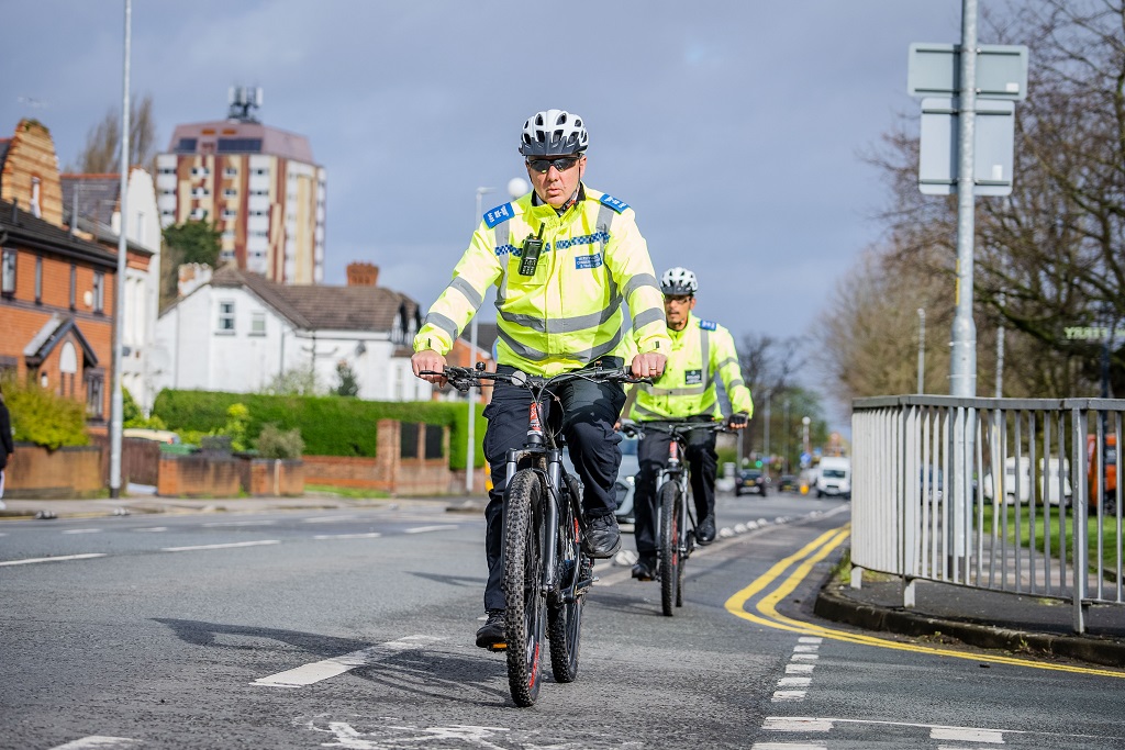 Officers on e-bikes
