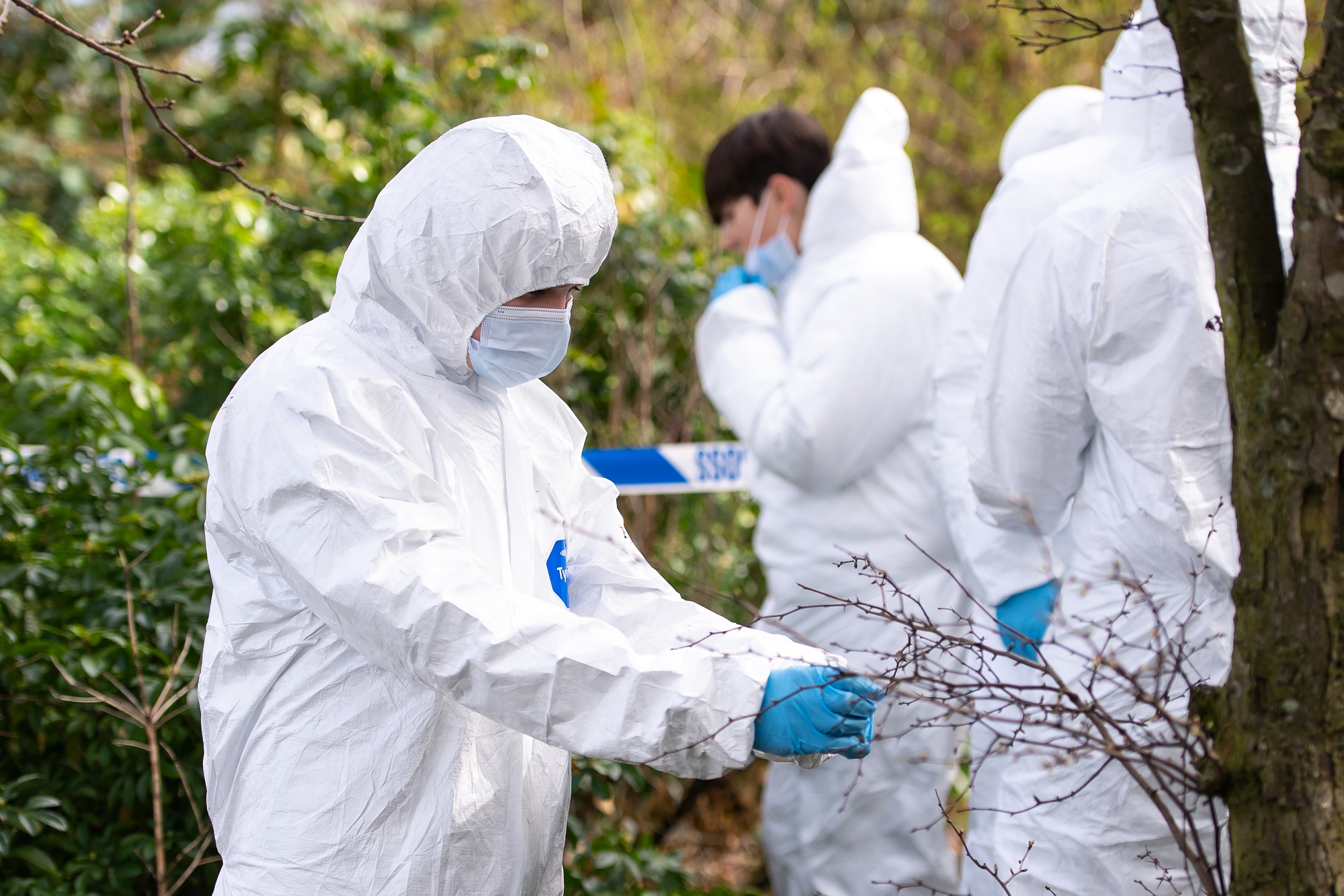 Young people investigating the crime scene at Stanley Park.jpg
