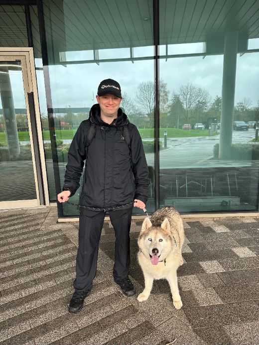 Andy and his husky Loki